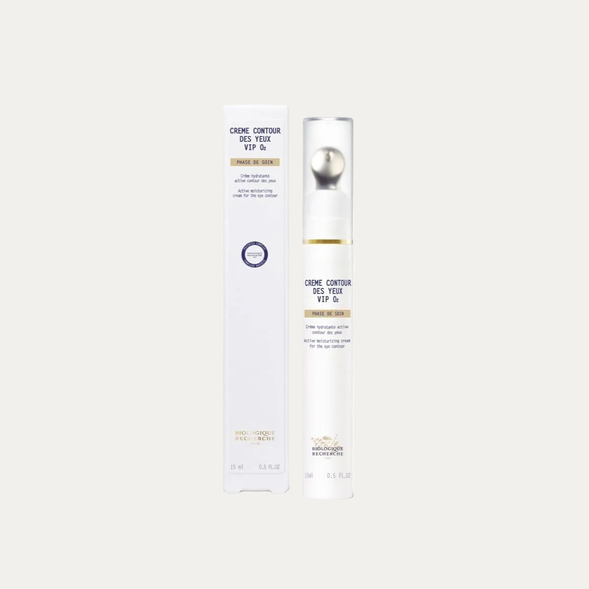 Crème Contour des Yeux VIP O2 by Biologique Recherche oxygenating eye cream that helps reduce puffiness, brighten tired-looking eyes, hydrate the skin, and refresh the eye contour