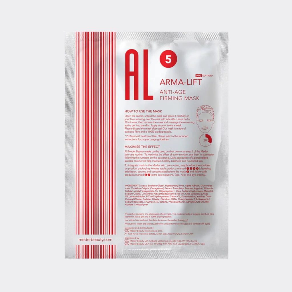 Arma-Lift anti-age firming mask packaging instruction
