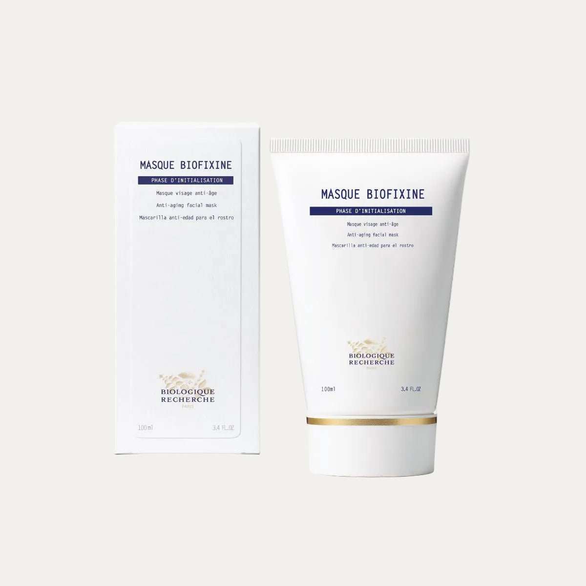 Biologique Recherche Masque Biofixine 100ml smoothing and firming face mask that helps reduce expression lines, improve skin elasticity, and support firmer-looking skin