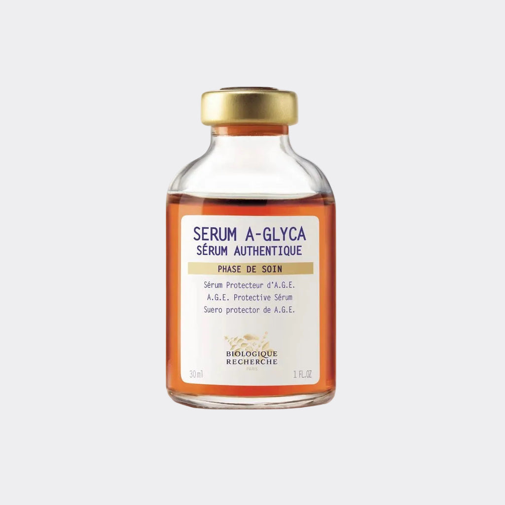 Biologique Recherche A-Glyca Serum 30ml anti-glycation serum that helps improve skin firmness, protect collagen and elastin, and reduce visible signs of aging