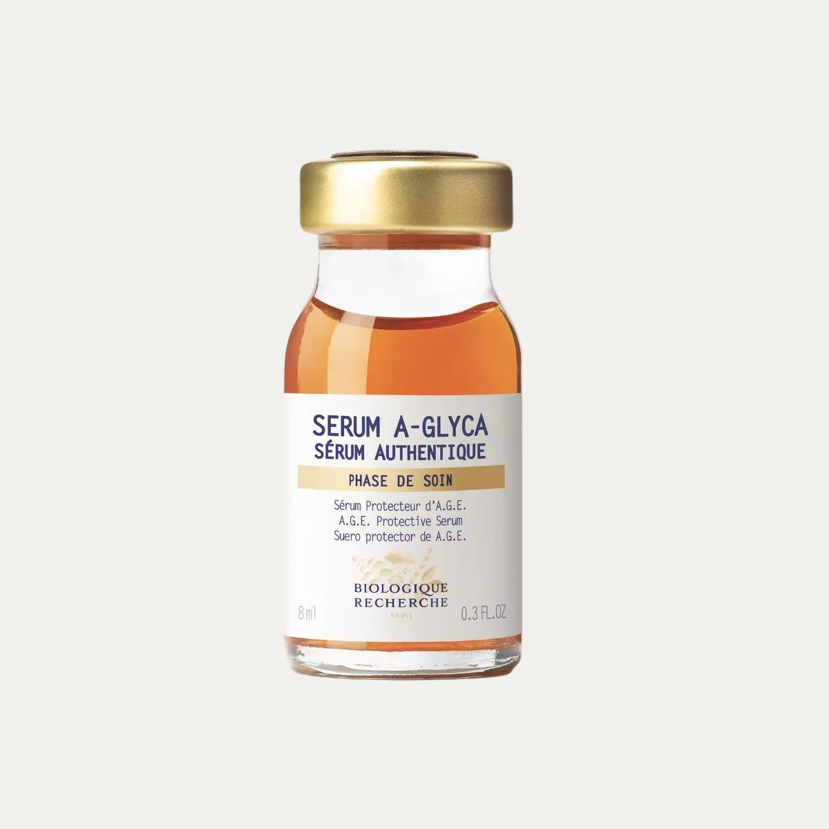 Biologique Recherche A-Glyca Serum 8ml anti-glycation serum that helps improve skin firmness, protect collagen and elastin, and reduce visible signs of aging