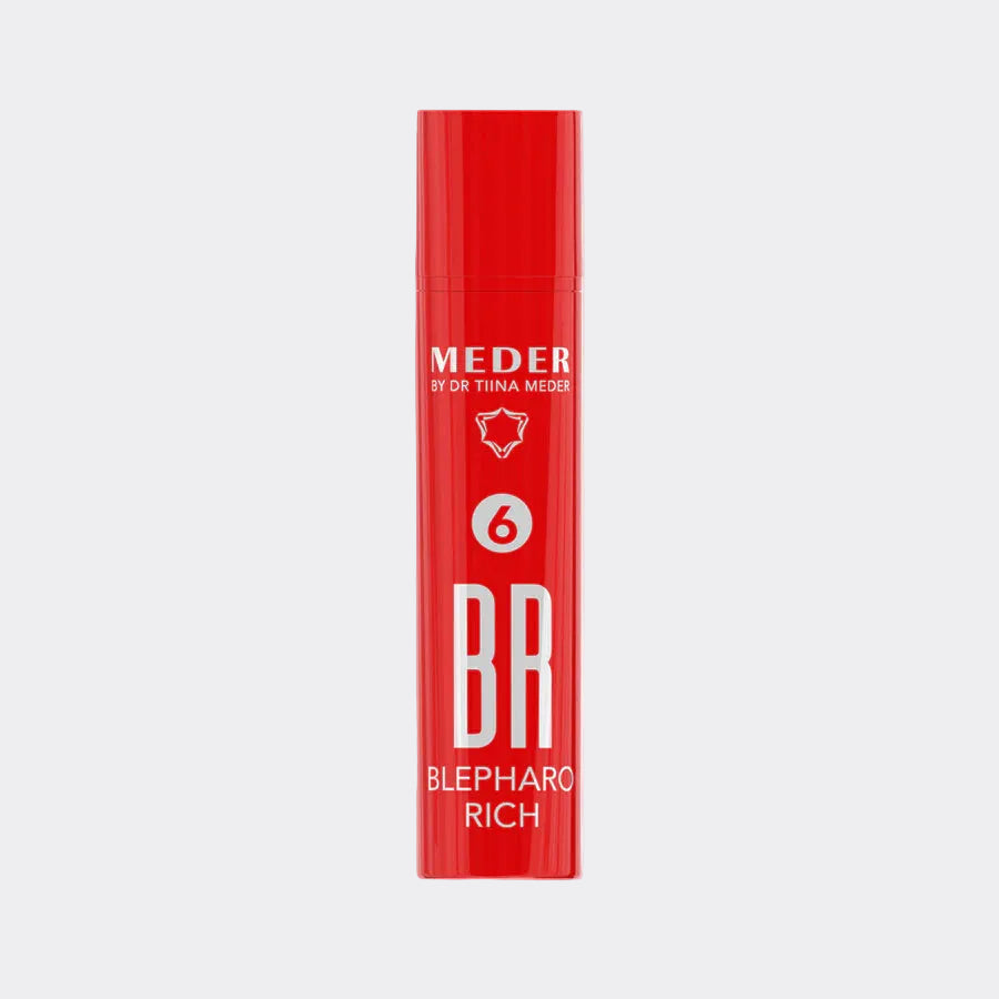 Blepharo-Rich Eye Cream by Meder is a nourishing formula designed to deeply hydrate, reduce dryness, and soften fine lines, restoring comfort and smoothness to the delicate eye area. This rich yet gentle cream supports the skin barrier, helping to improve elasticity and protect against external stressors.