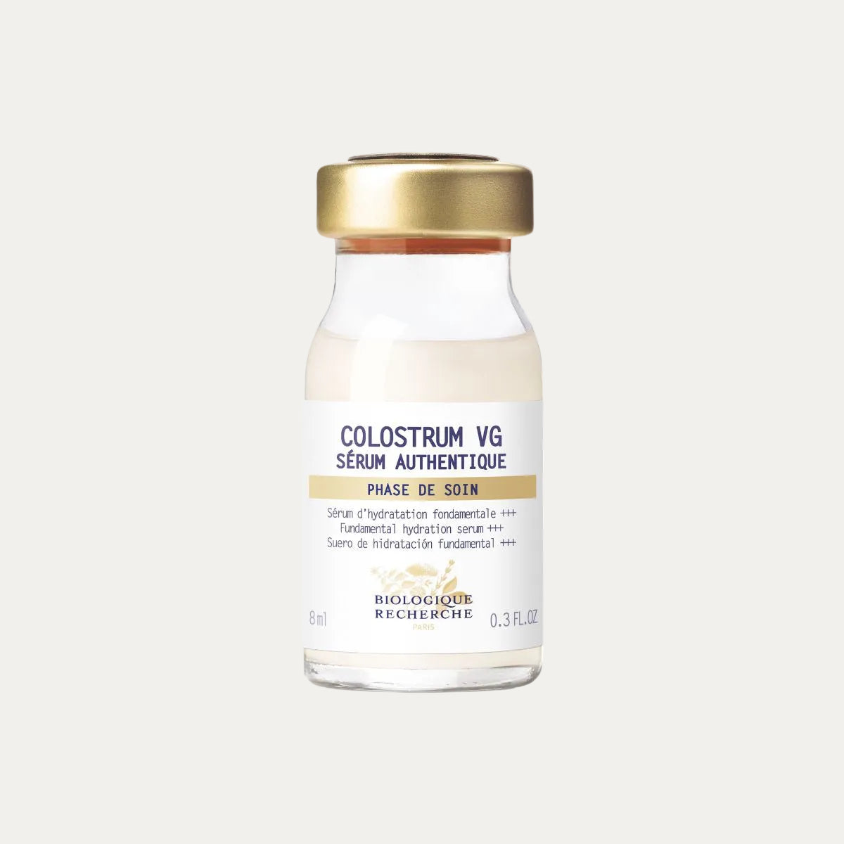 Biologique Recherche Colostrum VG Serum 8ml intensely hydrating serum that helps restore moisture, strengthen the skin barrier, and relieve dehydration-related tightness