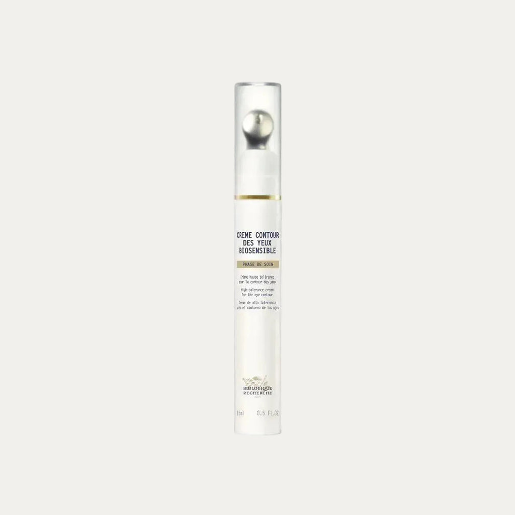 Biologique Recherche Crème Contour des Yeux Biosensible 15ml gentle eye contour cream that helps soothe sensitive skin, reduce dryness, and improve comfort around the eyes.
