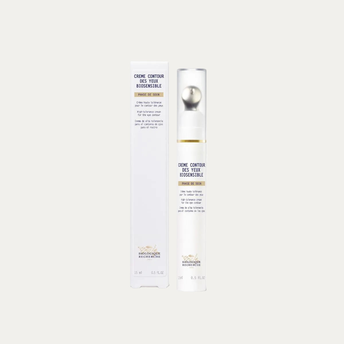 Biologique Recherche Crème Contour des Yeux Biosensible 15ml gentle eye contour cream that helps soothe sensitive skin, reduce dryness, and improve comfort around the eyes.