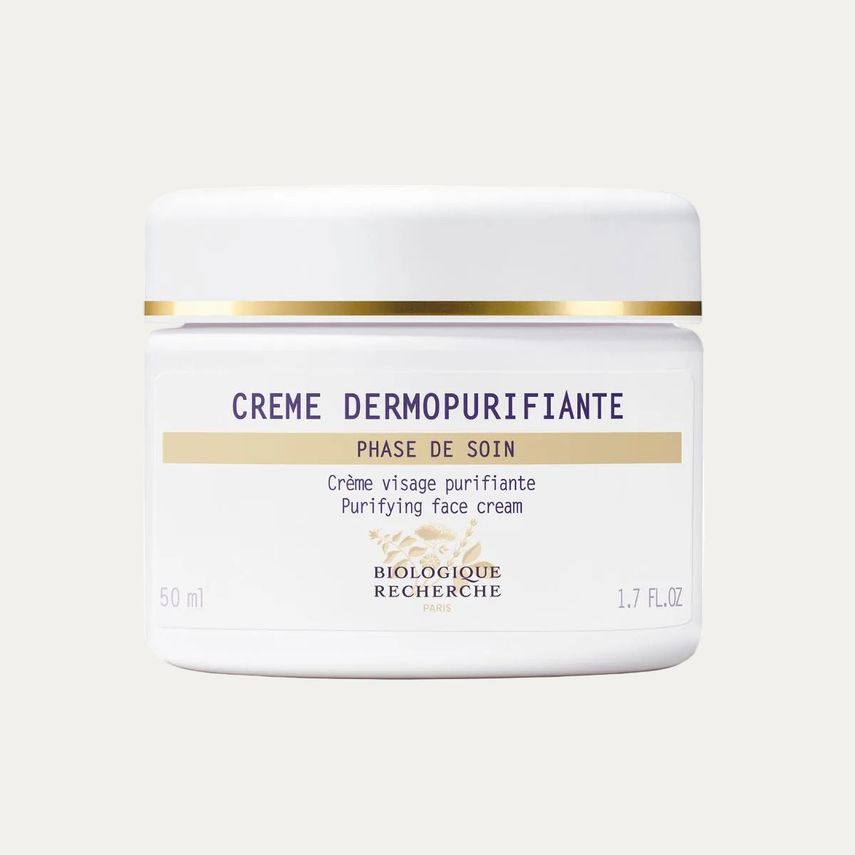 Biologique Recherche Crème Dermopurifiante 50ml purifying face cream that helps regulate excess sebum, reduce blemishes, balance oily skin, and refine skin texture