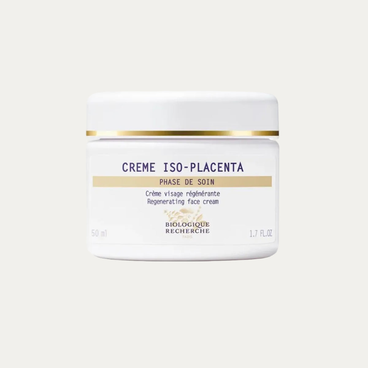 Biologique Recherche Crème ISO-Placenta 50ml repairing face cream that helps reduce post-acne marks, support skin regeneration, and improve uneven skin texture