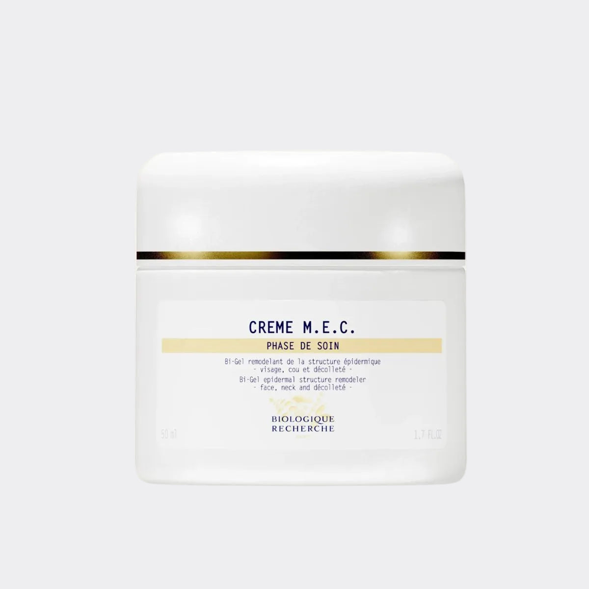 Crème M.E.C. by Biologique Recherche epidermal structure remodeling cream that improves skin density, firmness, and plumpness while reducing visible signs of aging