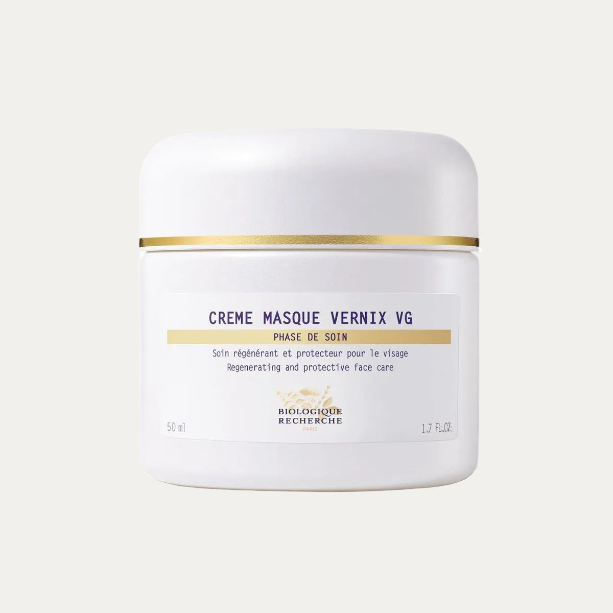 Biologique Recherche Crème Masque Vernix 50ml repairing and nourishing face cream that helps restore the skin barrier, improve comfort, and protect very dry and weakened skin