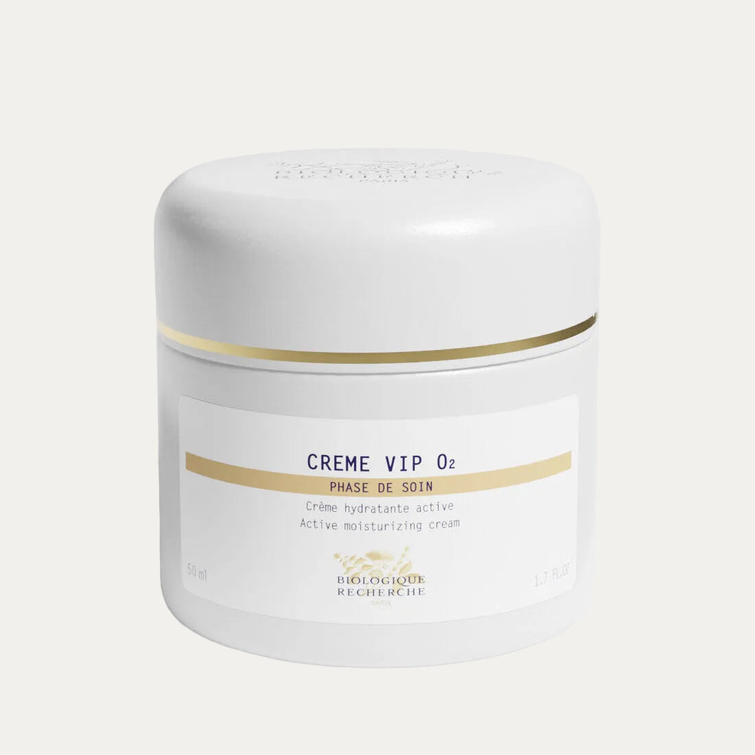 Biologique Recherche Crème VIP O2 50ml moisturizing face cream that helps restore radiance, improve skin texture, and protect dull, tired-looking skin from pollution and daily stressors.