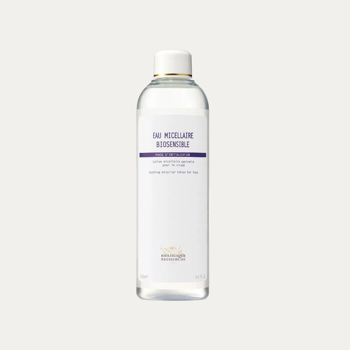 EAU Micellaire Biosensible Cleansing Water by Biologique Recherche gentle micellar water that removes makeup, soothes sensitive skin, and refreshes the complexion