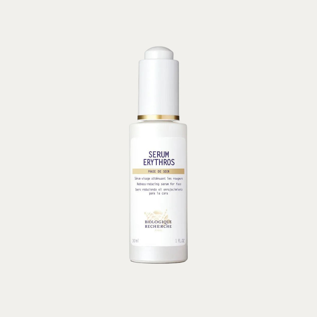 Biologique Recherche Erythros Targeted Serum 30ml soothing serum that helps reduce visible redness, calm sensitive skin, and improve the appearance of fragile capillaries