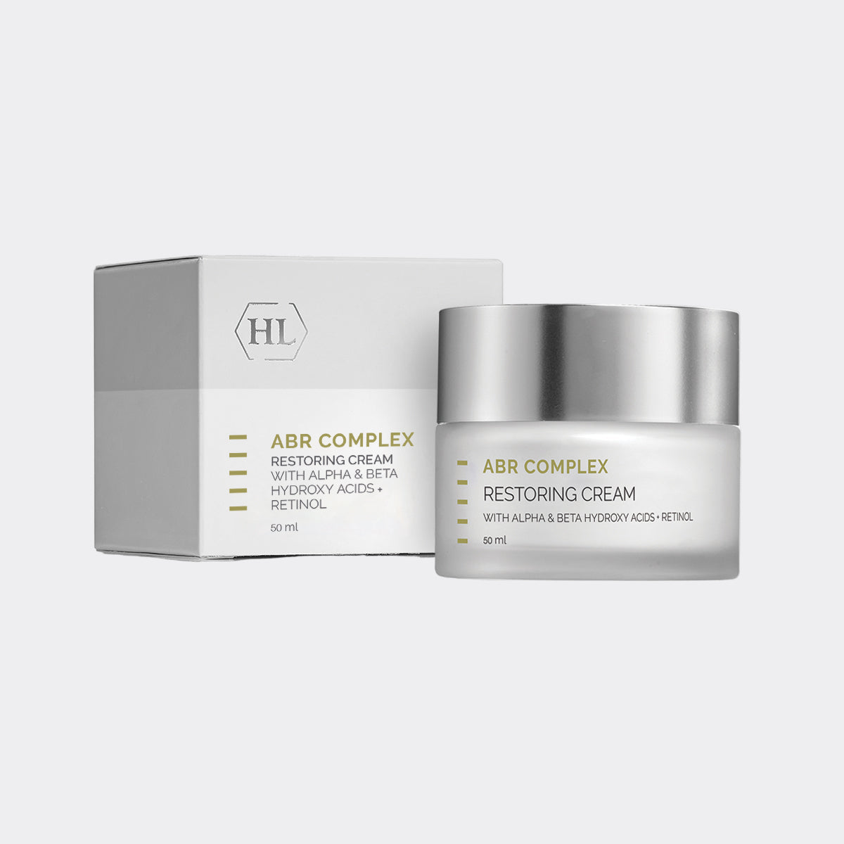 ABR Complex Restoring Cream with packaging on a white background