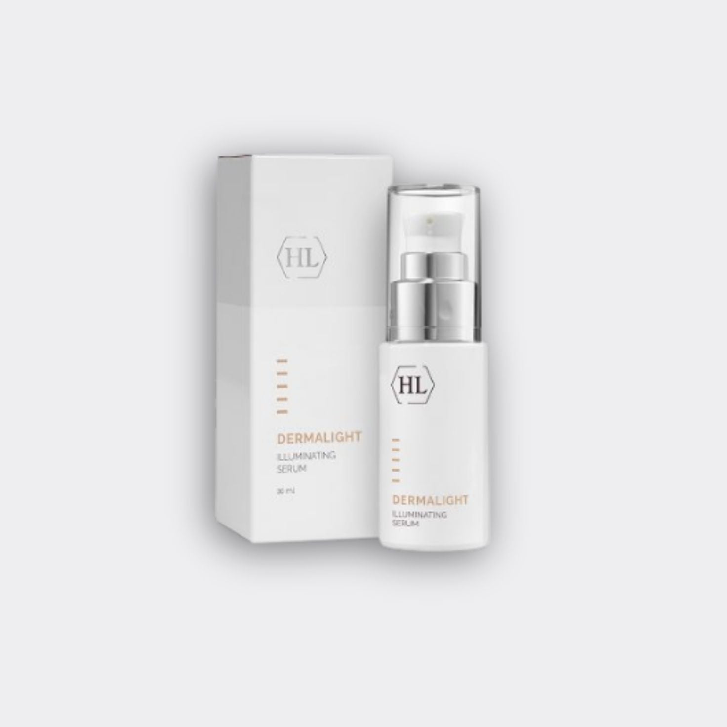 HL Dermalight serum bottle and packaging on a white background