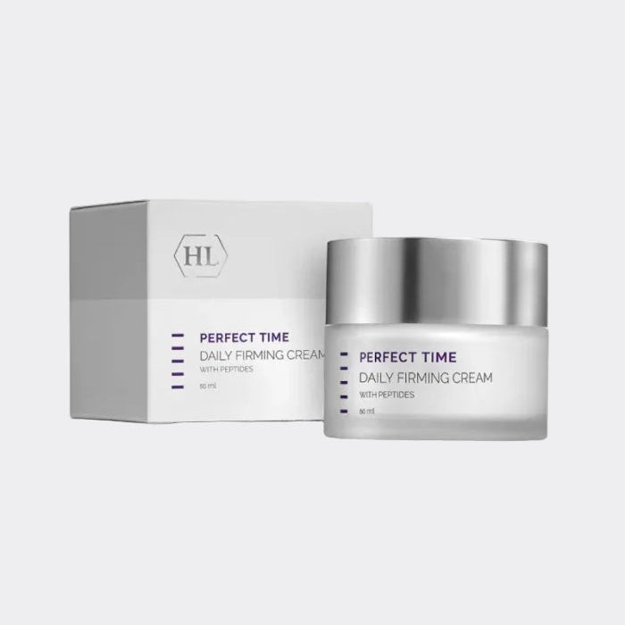 Perfect Time Daily Firming Cream jar with packaging on a white background
