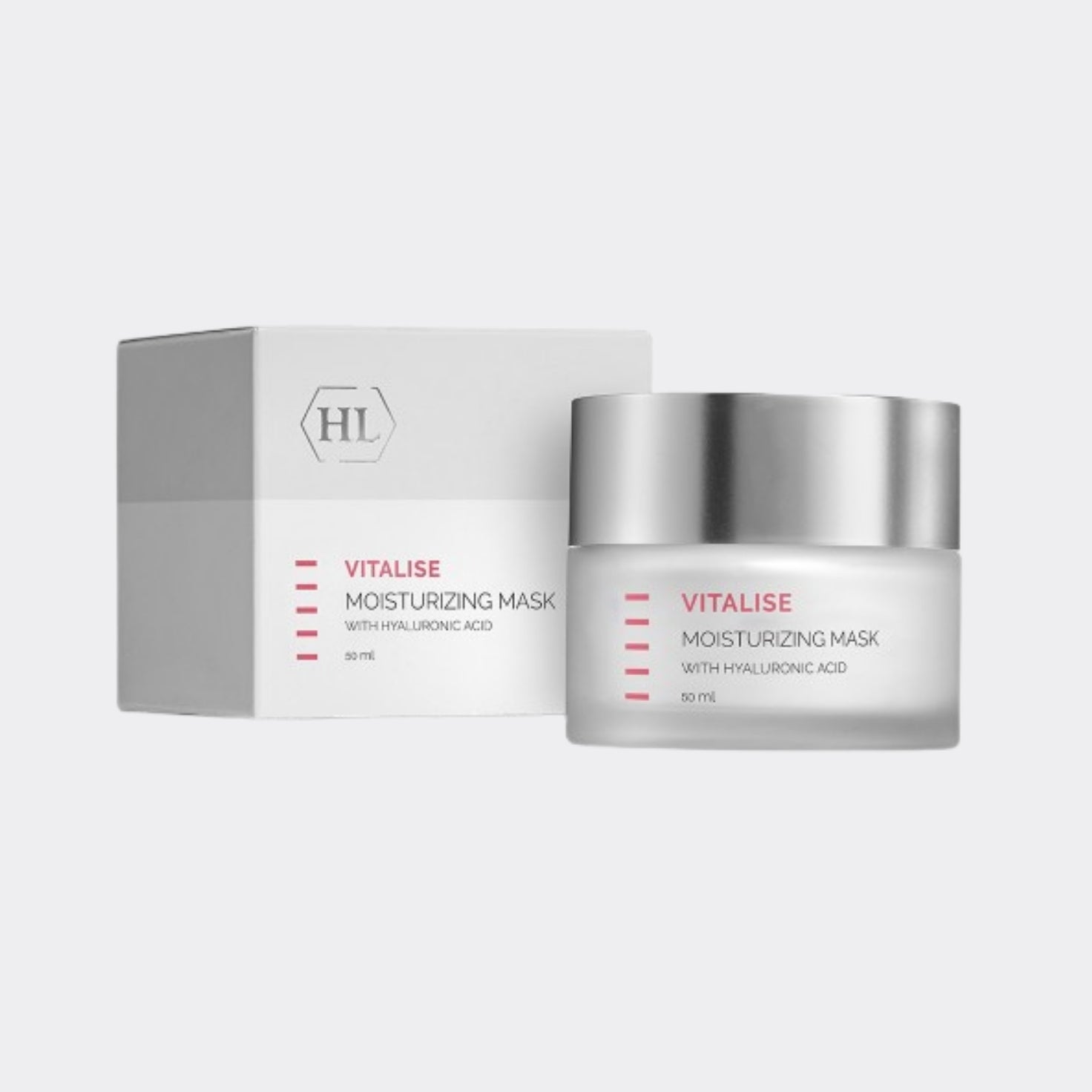 Vitalise moisturizing mask with packaging on a white background