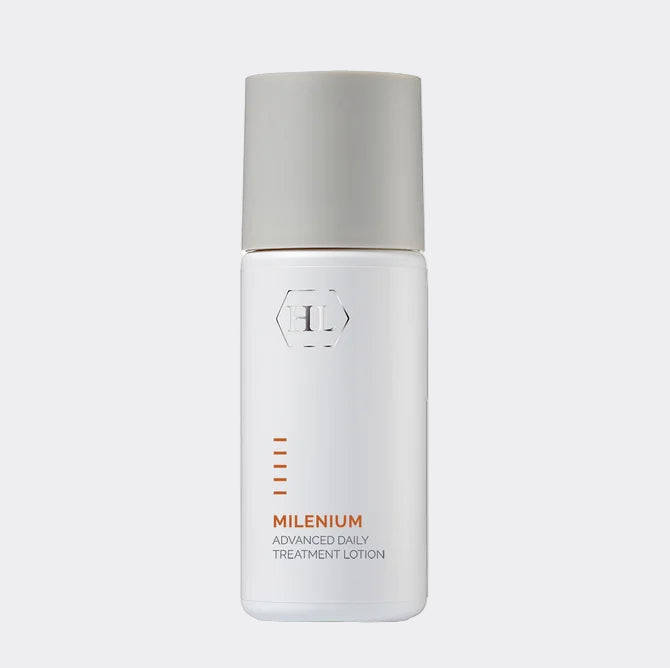 Skincare bottle labeled 'Milenium' on a white background