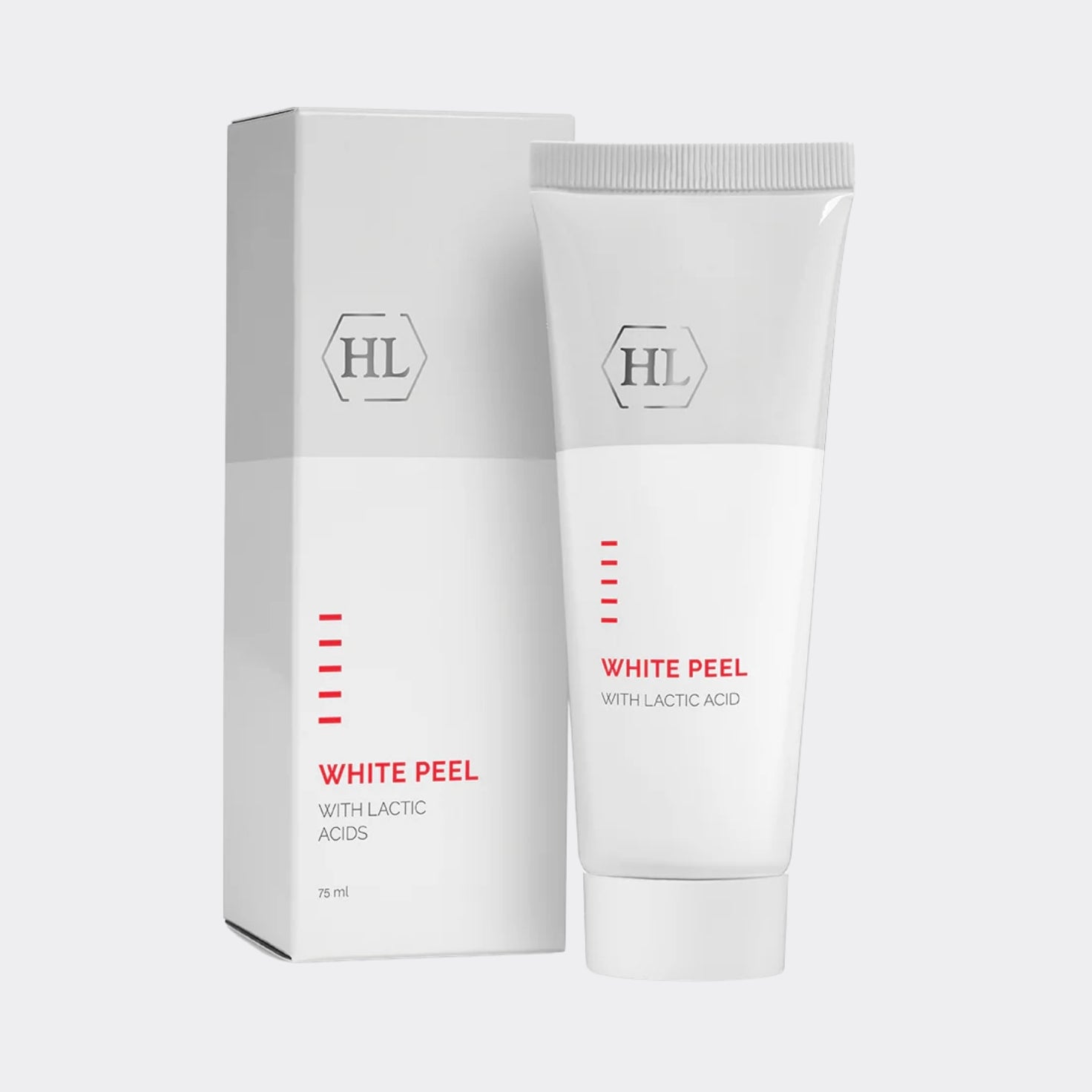HL White Peel skincare product packaging on a white background