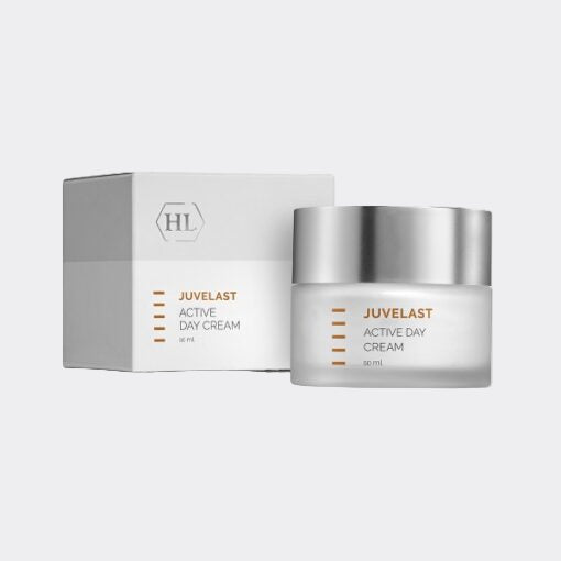 Juvelast Active Day Cream jar and box on a white background