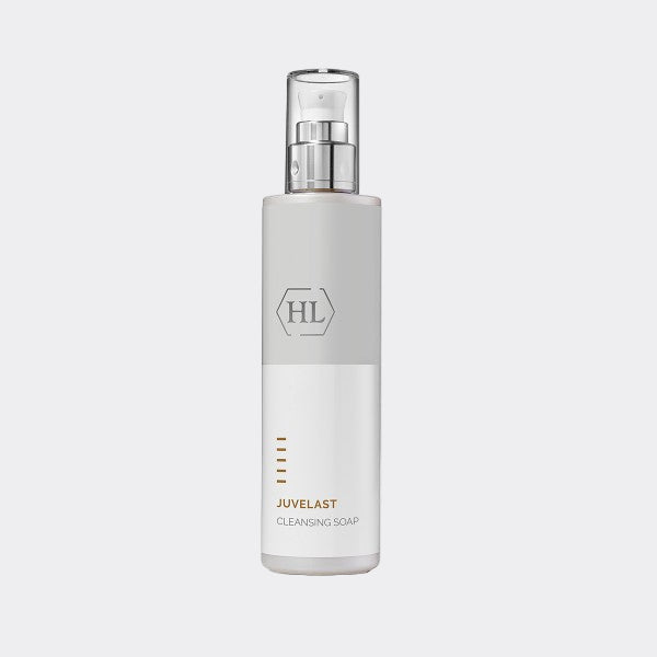 Skincare bottle labeled 'HL Juvelast' on a white background