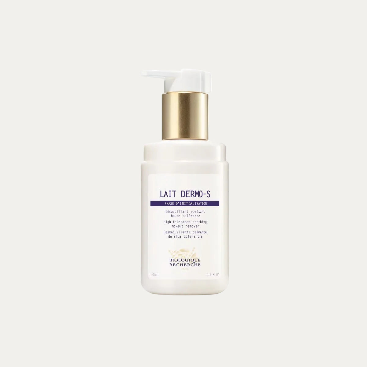 Lait Dermo-S by Biologique Recherche soothing cleansing milk that gently removes makeup, calms sensitive skin, and helps maintain skin comfort and hydration