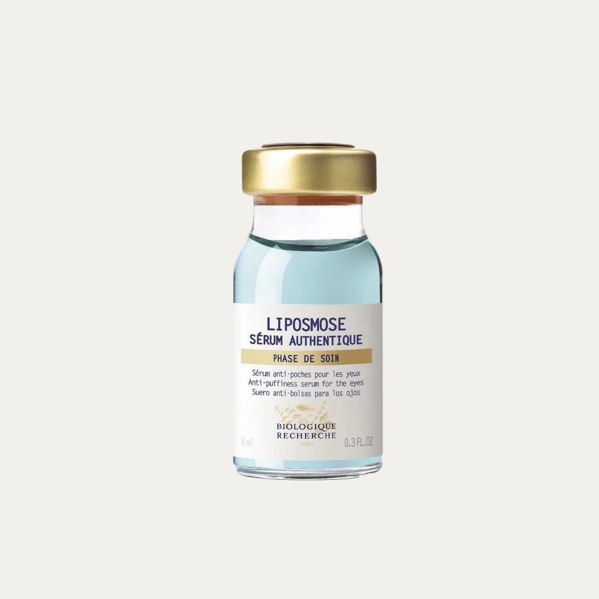 Biologique Recherche Liposmose Serum 8ml targeted eye serum designed to reduce the appearance of puffiness, support drainage, and leave the eye contour looking smoother and refreshed.