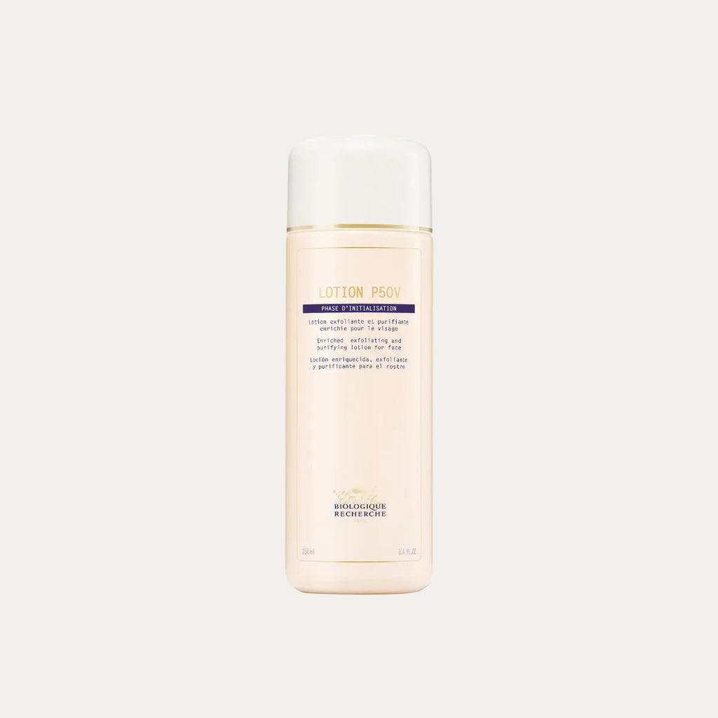 Biologique Recherche Lotion P50V 250ml vitamin-enriched exfoliating lotion that helps refine skin texture, improve radiance, and support skin vitality