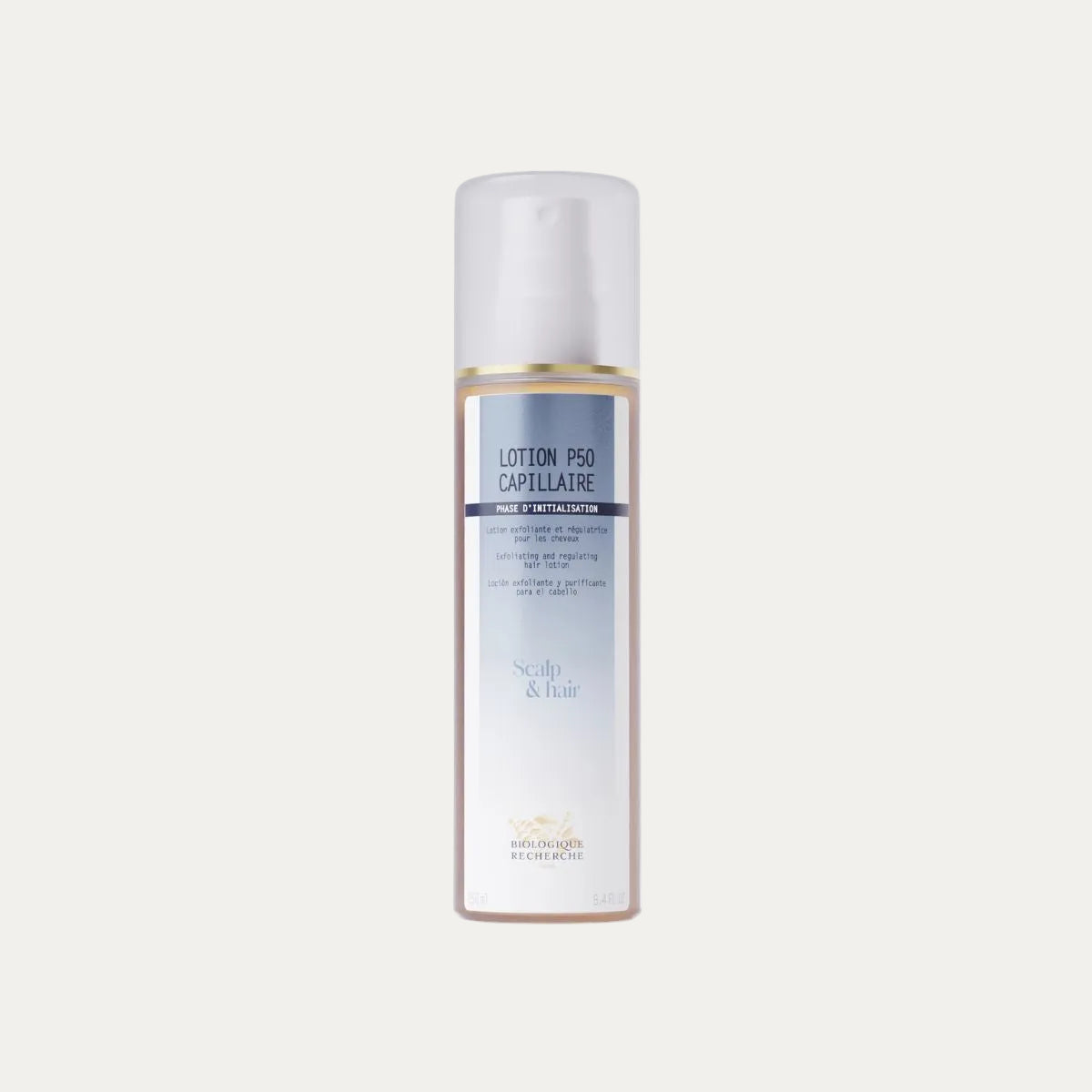 Biologique Recherche Lotion P50 Capillaire balancing scalp lotion that helps purify the scalp, regulate excess oil, and support healthier-looking hair