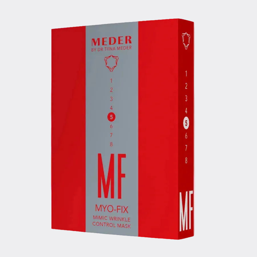 Meder Myo-Fix Anti-Stress Face Sheet Mask, powered by a synergistic blend of muscle-relaxing peptides, delivers an experience of deep relaxation. The mask is visibly smoothing expression wrinkles, relieving tension and restoring your skin's natural serenity in a single application.