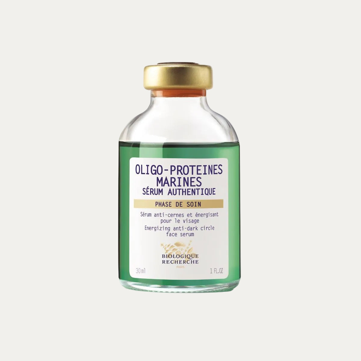 Biologique Recherche Oligo-Protéines Marines Serum 30ml marine-based eye serum designed to reduce dark circles, brighten the eye area, and restore a refreshed appearance.