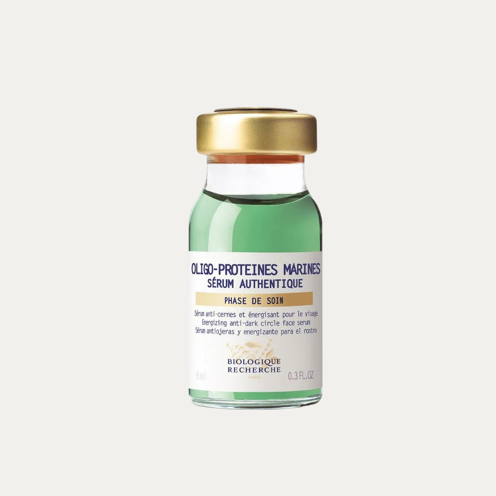 Biologique Recherche Oligo-Protéines Marines Serum 30ml marine-based eye serum designed to reduce dark circles, brighten the eye area, and restore a refreshed appearance.