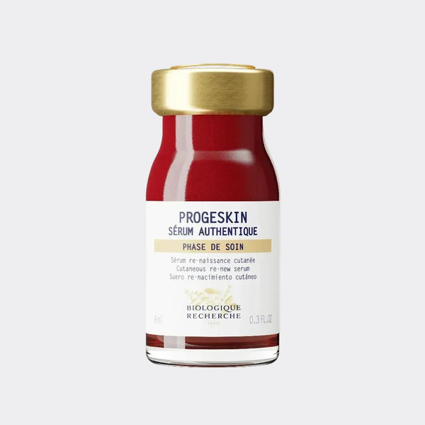 Progeskin by Biologique Recherche anti-aging serum that helps improve skin firmness, elasticity, density, and supports healthier-looking skin.