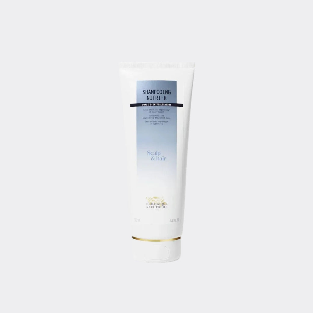 Biologique Recherche Shampooing Nutri-K 200ml nourishing shampoo that helps restore softness, shine, hydration, and comfort to dry and weakened hair