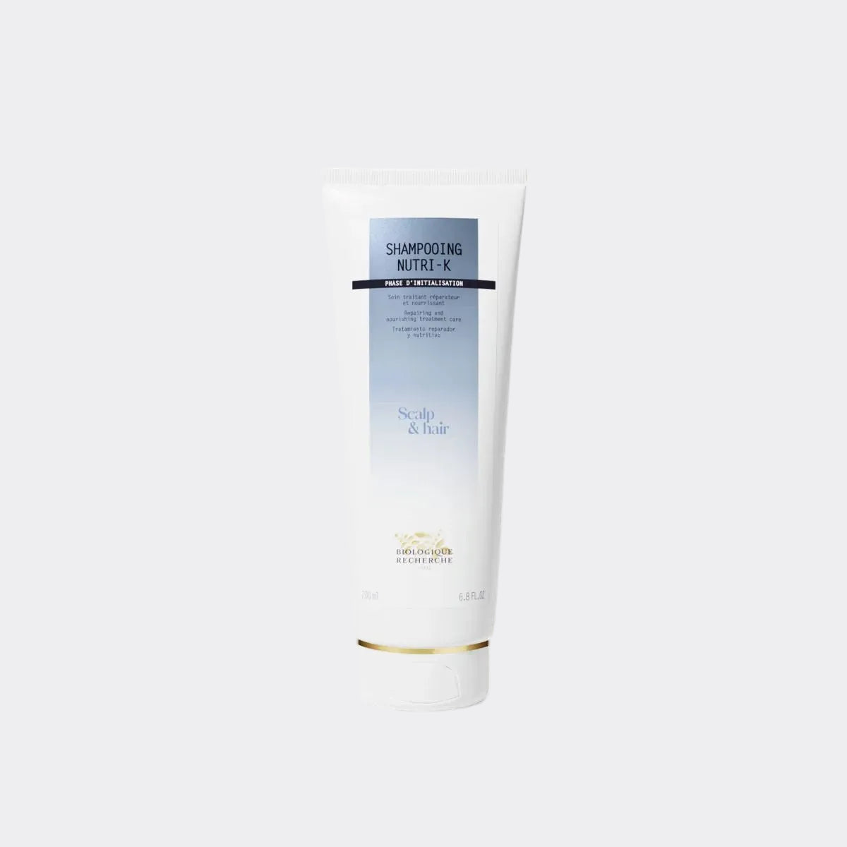 Biologique Recherche Shampooing Nutri-K 200ml nourishing shampoo that helps restore softness, shine, hydration, and comfort to dry and weakened hair