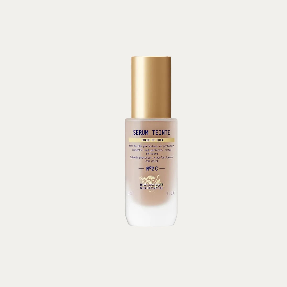 Biologique Recherche Tinted Serum TEINT 2C 30ml lightweight serum foundation that evens skin tone, hydrates the skin, and provides a natural radiant finish