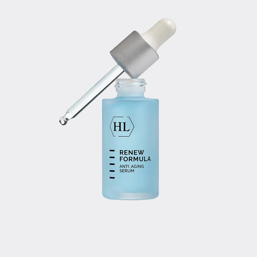 Renew Formula Anti-Aging Serum by Holy Land is an advanced rejuvenating treatment designed to improve skin texture, smooth fine lines, and restore a youthful appearance. This active formula promotes gentle skin renewal while helping to refine the complexion and enhance overall clarity.