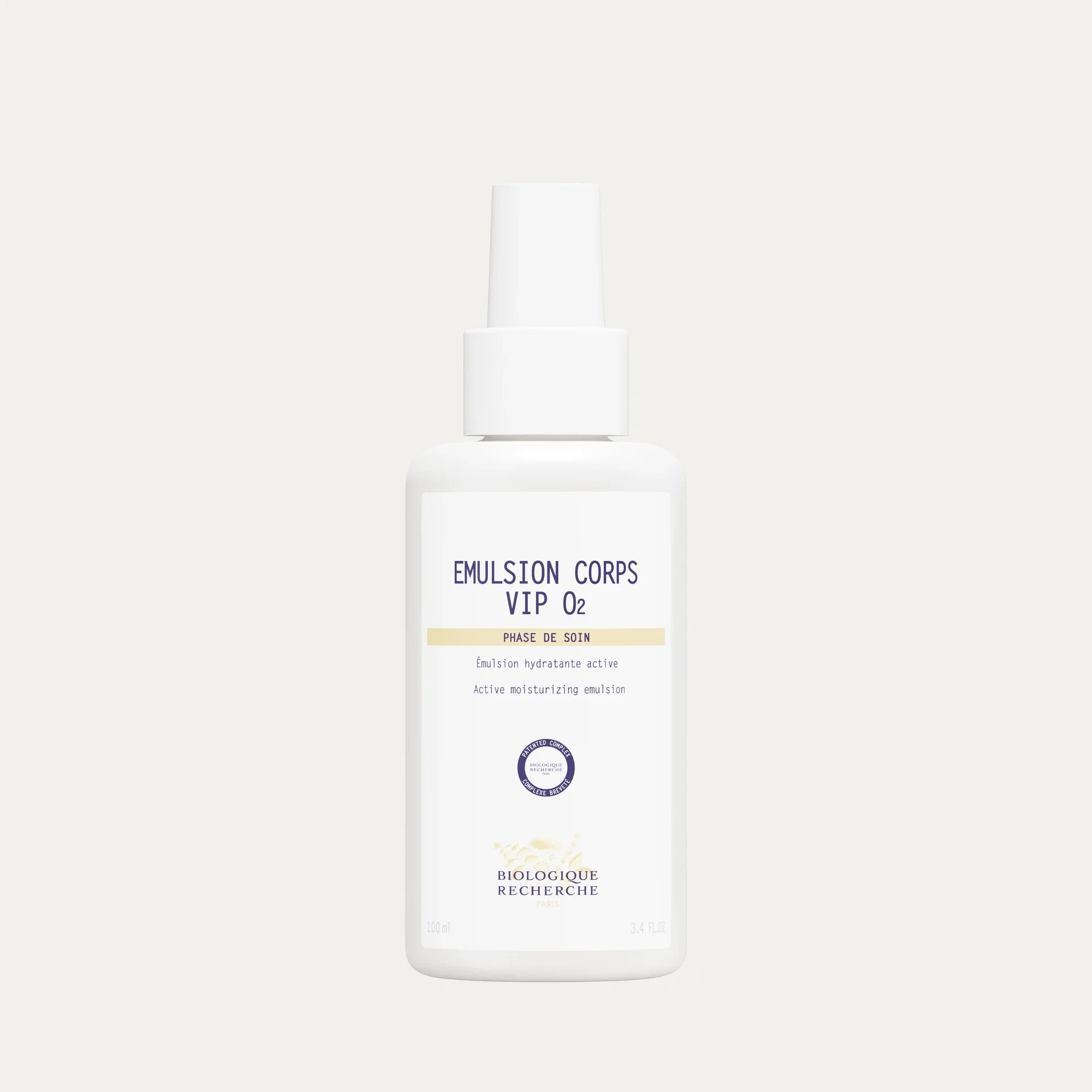 Émulsion Corps VIP O2 by Biologique Recherche is a lightweight oxygenating body lotion designed to hydrate, protect, and revitalize the skin. Formulated with the iconic VIP O2 oxygenating complex, it helps defend the skin against environmental stress and pollution while restoring freshness and radiance.